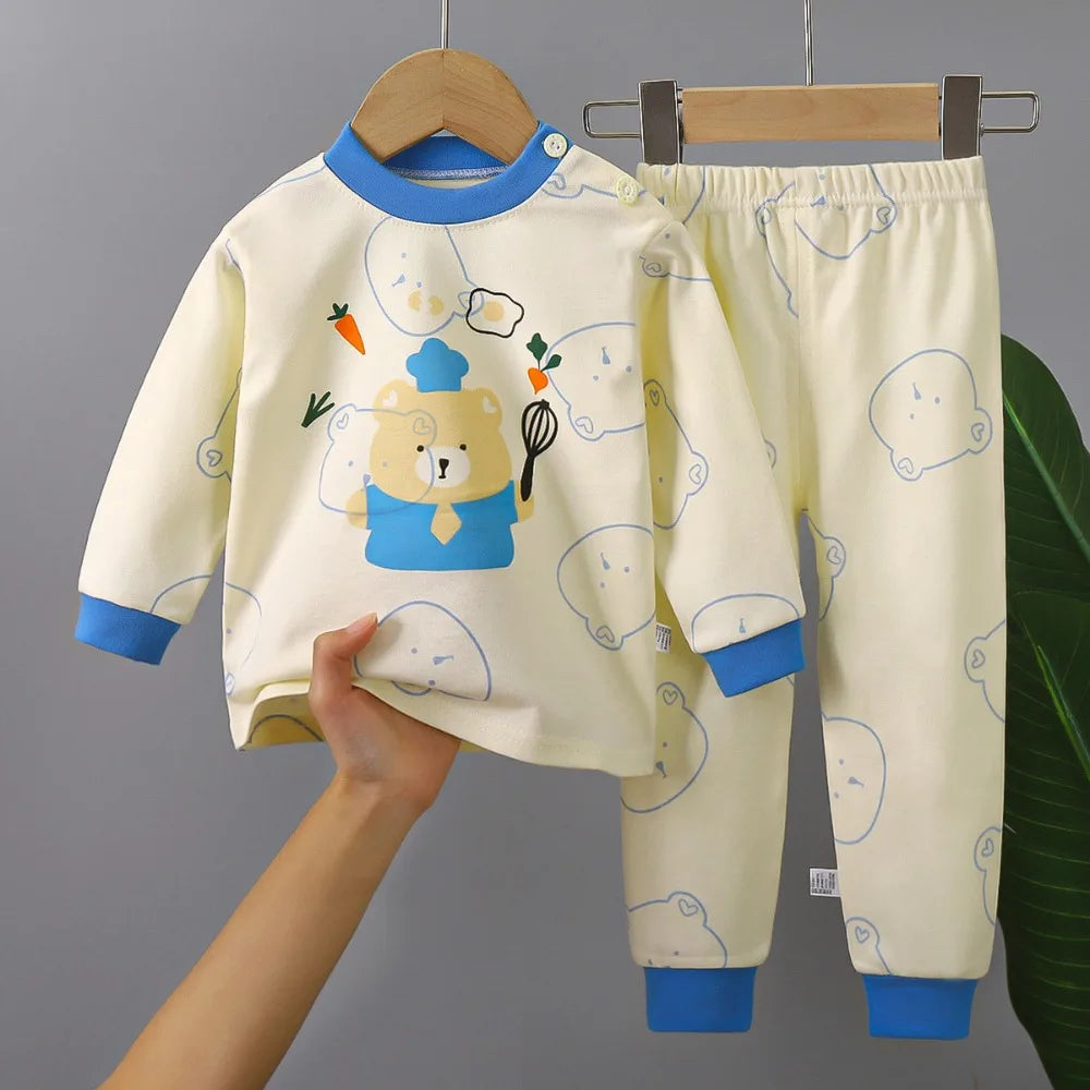 All Seasons Kids Clothes Children Sets Children's Clothing Boys Girls Cotton Clothing Pants Sleepwear