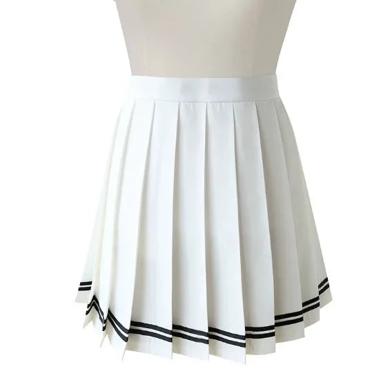 Vintage Korean Style Patchwork Skirt Harajuku JK Black Pleated Skirts Gothic Streetwear High Waist Mini Skirt Women Punk Skirt