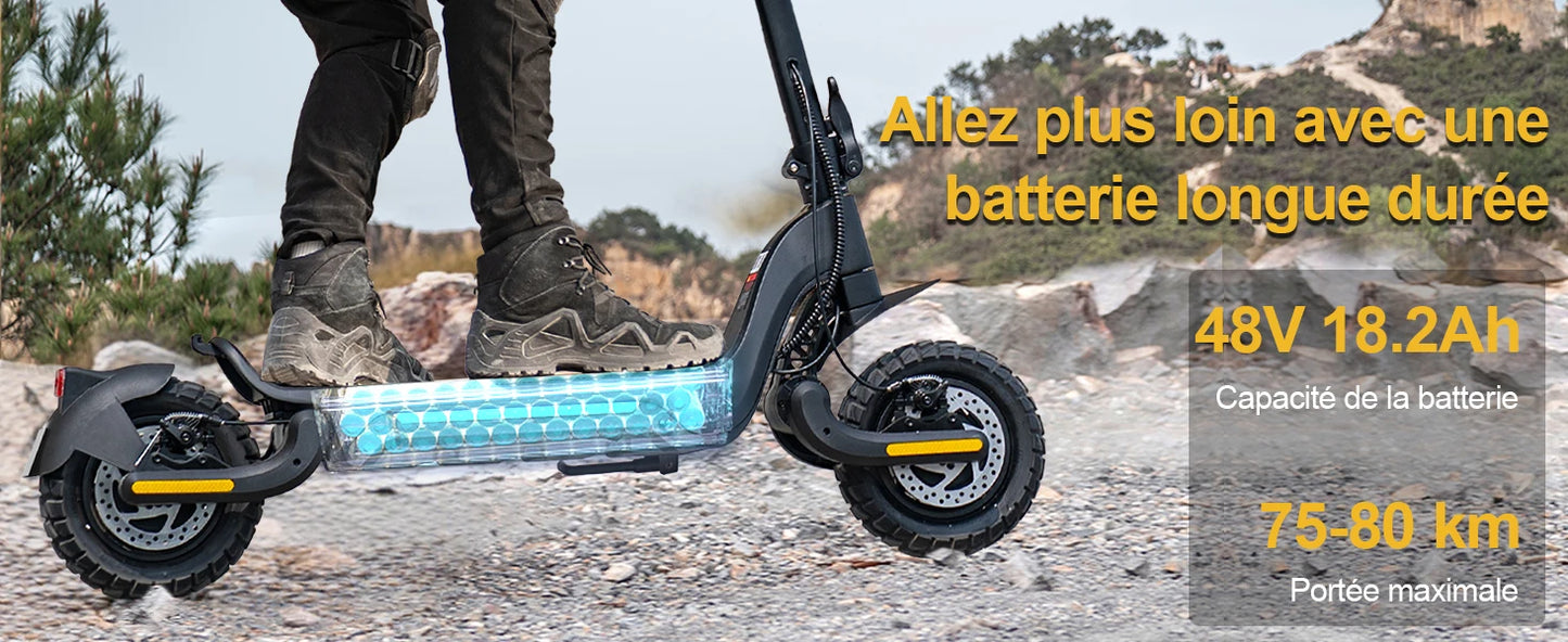 Electric scooters adult TODIMART X5S Endurance 60-85 km 48V 18.2Ah, 2000W,50 km/h foldable, double impact absorption
