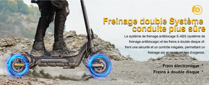Electric scooters adult TODIMART X5S Endurance 60-85 km 48V 18.2Ah, 2000W,50 km/h foldable, double impact absorption