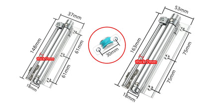 KAK Adjustable Door Closer Aluminum Alloy Automatic Door Spring Closer Soft Close Fire-proof Door Heavy Duty Door Hardware