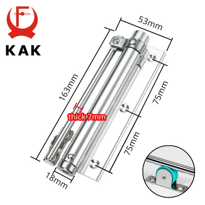 KAK Adjustable Door Closer Aluminum Alloy Automatic Door Spring Closer Soft Close Fire-proof Door Heavy Duty Door Hardware