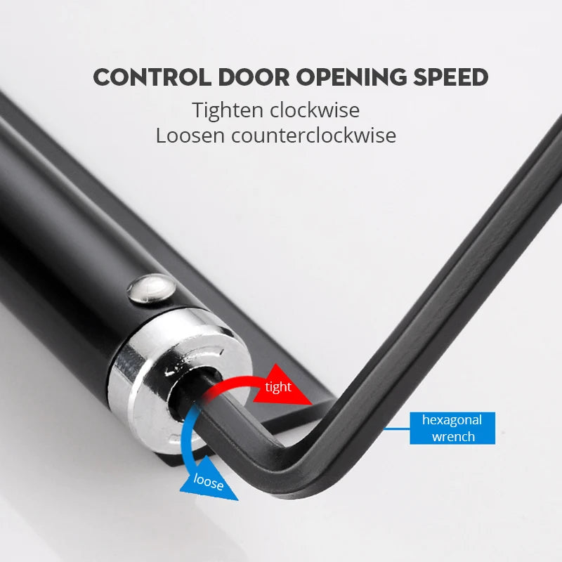KAK Adjustable Door Closer Aluminum Alloy Automatic Door Spring Closer Soft Close Fire-proof Door Heavy Duty Door Hardware