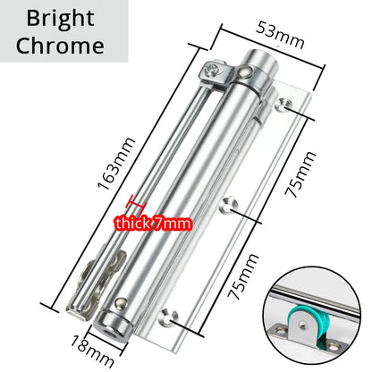 KAK Adjustable Door Closer Aluminum Alloy Automatic Door Spring Closer Soft Close Fire-proof Door Heavy Duty Door Hardware