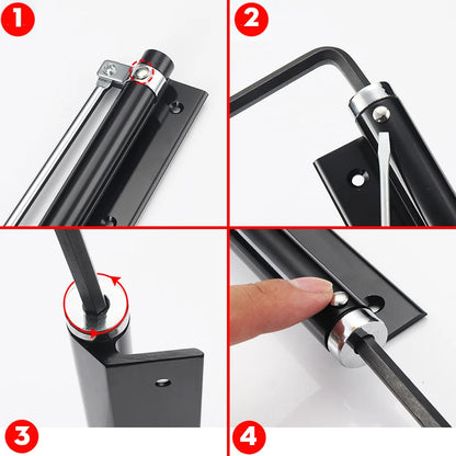 KAK Adjustable Door Closer Aluminum Alloy Automatic Door Spring Closer Soft Close Fire-proof Door Heavy Duty Door Hardware