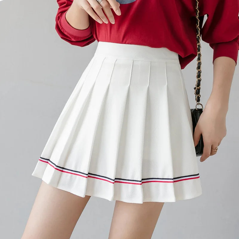 Black High Waist Mini Skirts Punk Pleated Vintage Skirt Gothic Streetwear Cross Print Pleated Women Skirts Lolita Harajuku Skirt