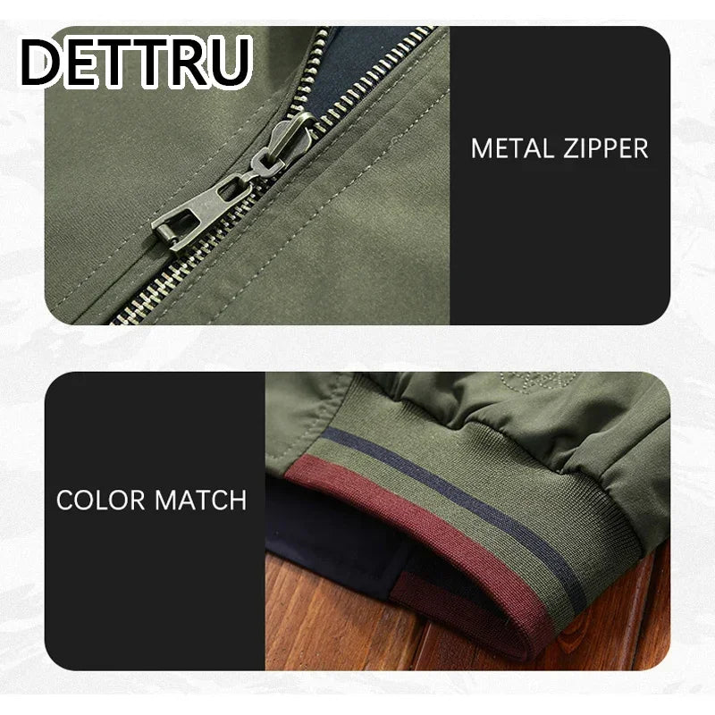 2024 Spring  Autumn Men Jacket New Mens Double Sided Wear Stand Collar Casual Jacket Youth Trend Jacket for Men Clothing
