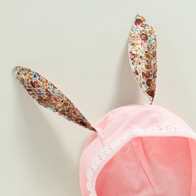ma&baby 0-18M Easter Toddler Newborn Infant Baby Girl Romper Cute Floral Bunny Ear Rabbit Pompom Jumpsuit Overalls D01