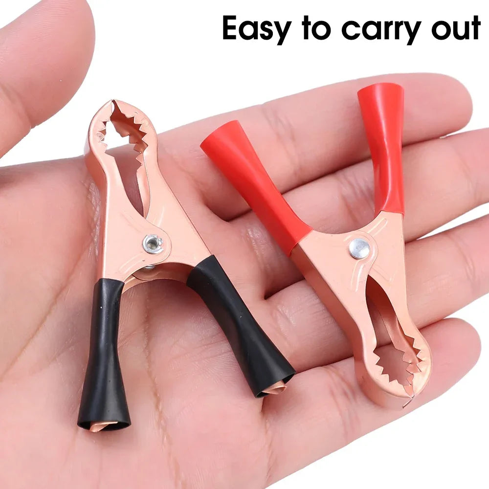 Auto Battery Alligator Clip Insulated for Jumper Cables Accessories Copper Spring Connectors 30A Car Charger Lead Clamp Tools