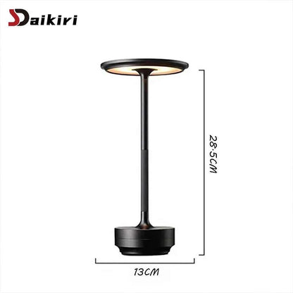 Aluminum Alloy Simple Decorative Lamp LED Night Light Infinitely Dimmable Atmosphere Retro Portable Rechargeable Touch Desk Lamp