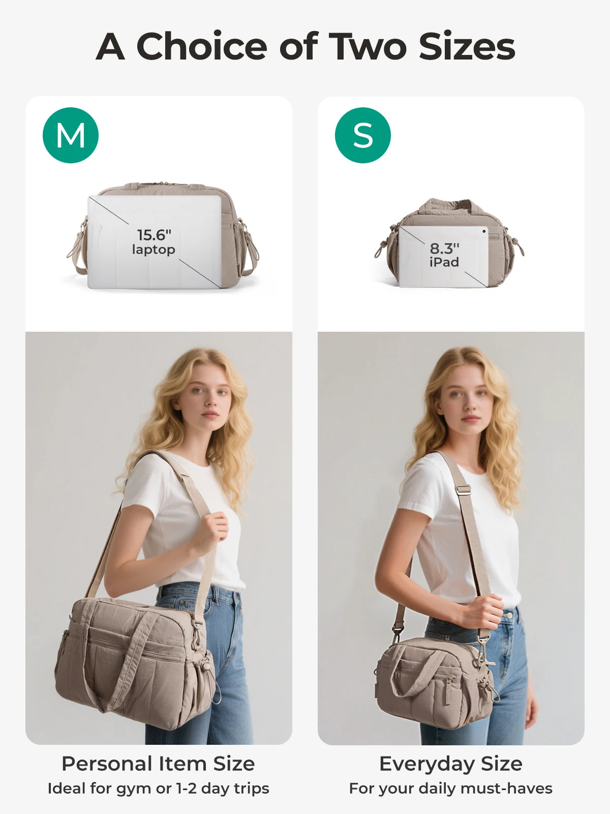 BAGSMART Women's Shoulder Bag Large Capacity Crossbody Bag Casual Student Commuting Daily Pouch Leisure Versatile Handbag