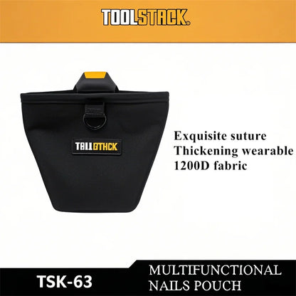 TOOLSTACK Multifunctional Nails Pouch High-Capacity Quick-hanging Waist Bag Nails & Screws Durable Waterproof Tool Storage Bag
