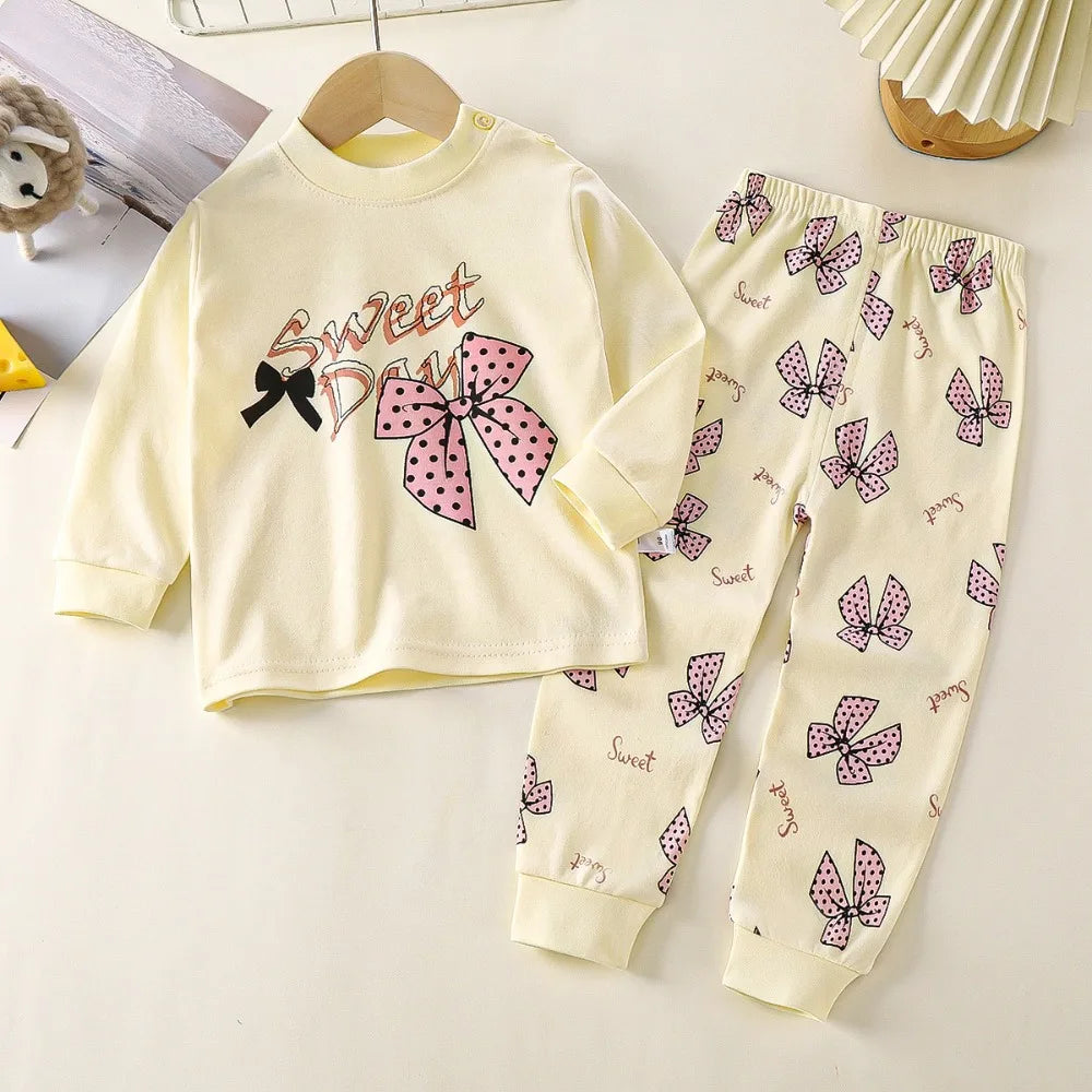 All Seasons Kids Clothes Children Sets Children's Clothing Boys Girls Cotton Clothing Pants Sleepwear