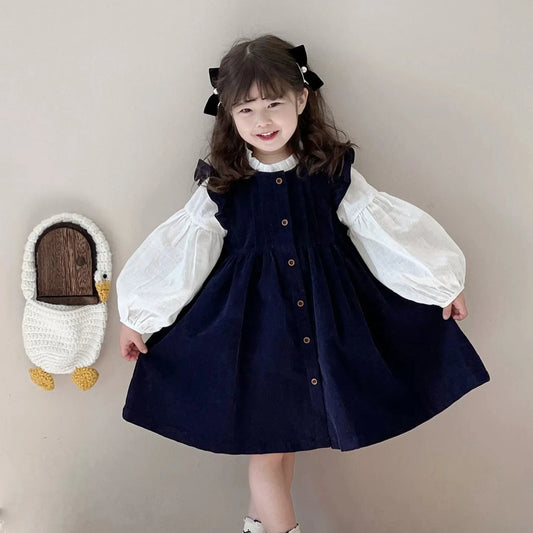 Girls’ 2-Piece Long Sleeve Top & Skirt Set – Soft Spring Autumn Outfit with Elastic Waist, Coordinated Toddler & Kids Clothes
