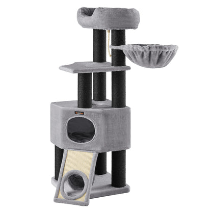 FEANDREA scratching post larger 141cm thick column stable tilt guard cat tree