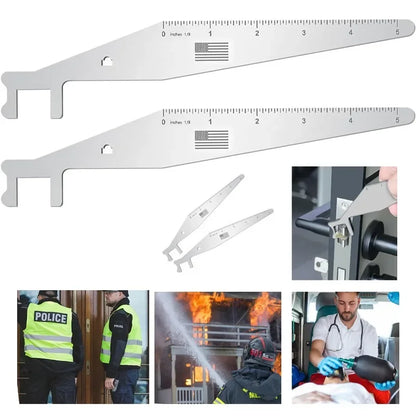 Lock Picking Fire Tool Firefighter Multitool Firefighter Tools Spring Steel Multitools Multipurpose Leverage Tool Pry Bar Tools