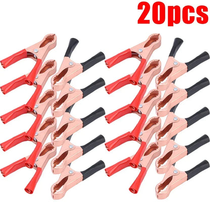 Auto Battery Alligator Clip Insulated for Jumper Cables Accessories Copper Spring Connectors 30A Car Charger Lead Clamp Tools
