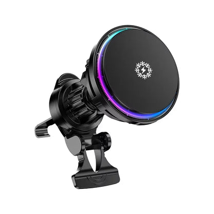 30W Ice Cooling Magnetic Wireless Car Charger Fast Charging Station for iPhone15 14 13 12 Pro Max MacSafe Car Phone Holder Stand