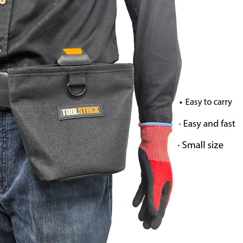 TOOLSTACK Multifunctional Nails Pouch High-Capacity Quick-hanging Waist Bag Nails & Screws Durable Waterproof Tool Storage Bag
