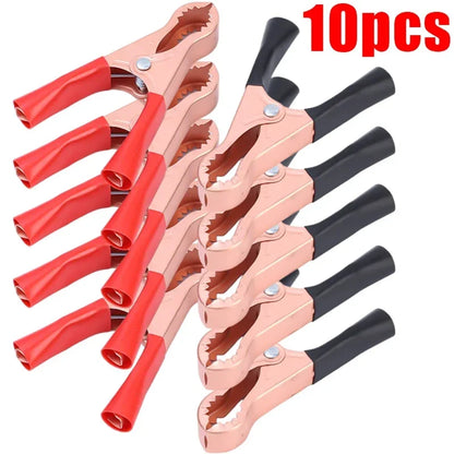 Auto Battery Alligator Clip Insulated for Jumper Cables Accessories Copper Spring Connectors 30A Car Charger Lead Clamp Tools