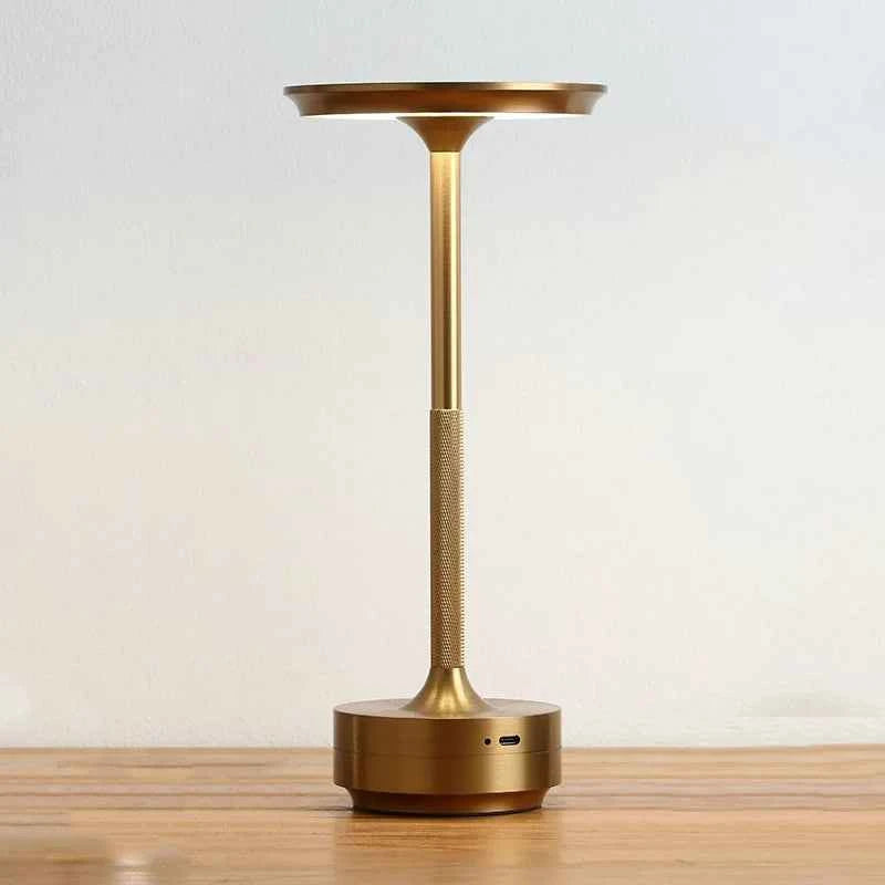 Aluminum Alloy Simple Decorative Lamp LED Night Light Infinitely Dimmable Atmosphere Retro Portable Rechargeable Touch Desk Lamp