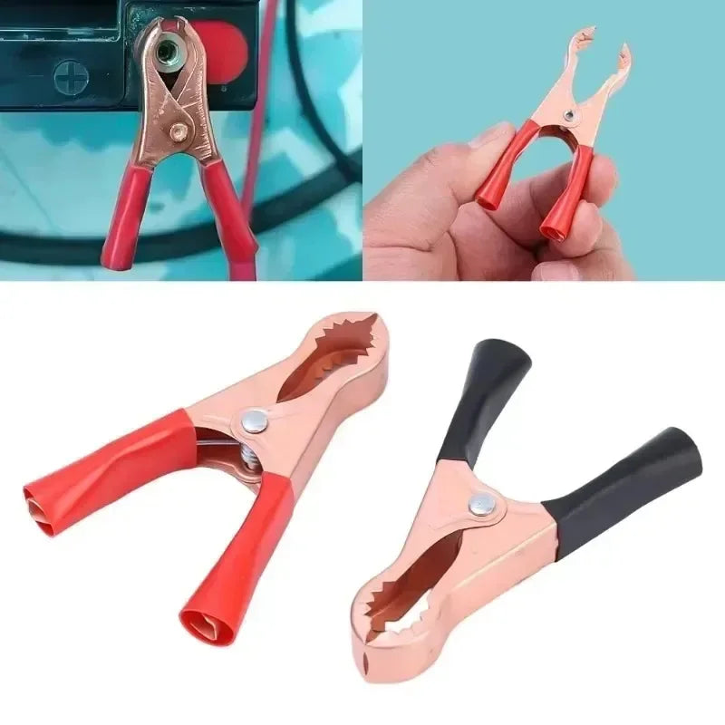 Auto Battery Alligator Clip Insulated for Jumper Cables Accessories Copper Spring Connectors 30A Car Charger Lead Clamp Tools