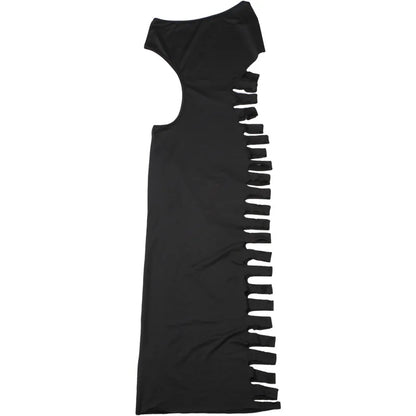 Spring 2026 Women's One Shoulder Cut Out Side Bodycon Maxi Dress Sexy Clubwear Party Dresses