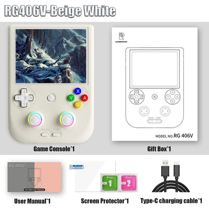 ANBERNIC RG 406V Handheld Games Console Portable Video Gaming Player Android RGB Light 3D Hall Joystick 5500mAh 5G WIFI RG406V