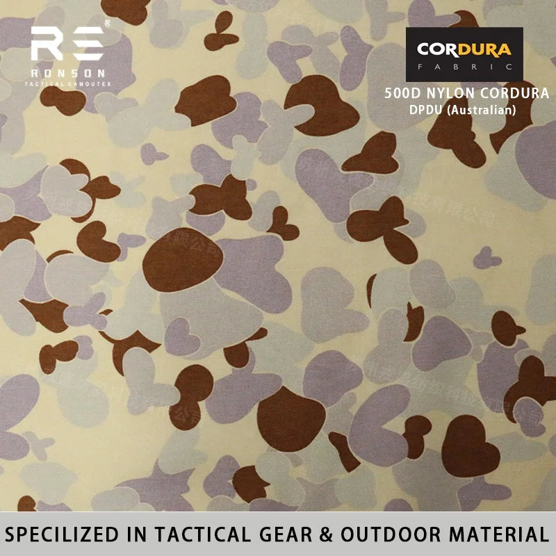 Australian AMDU 500D Nylon Cordura Desert Camouflage Printed Woven Fabric Waterproof PU Coated for Tactical Gear Bags Outdoor