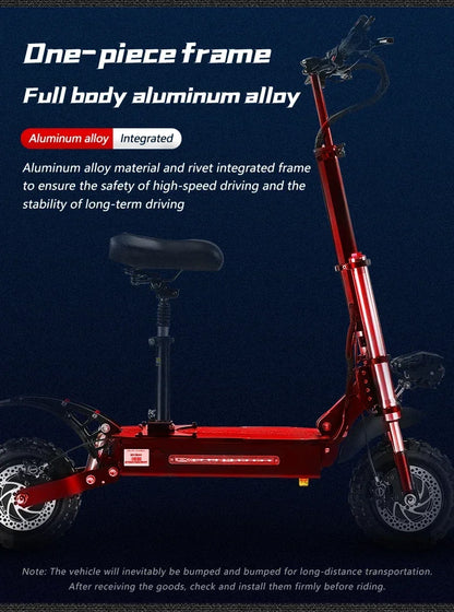 BOYUEDA S3 E-Scooter 6000W Dual Motor 60V 38AH Lithium Battery Off-road Scooters Electric 11Inch City Folding Electric Scooter