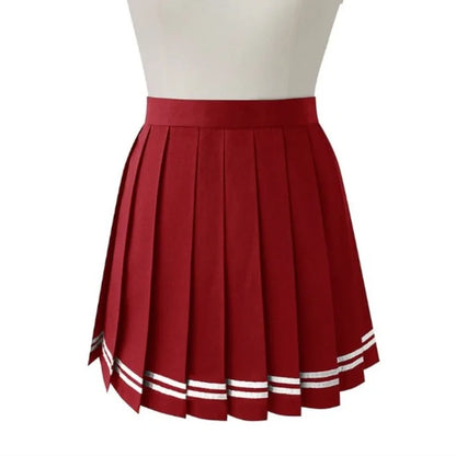 Vintage Korean Style Patchwork Skirt Harajuku JK Black Pleated Skirts Gothic Streetwear High Waist Mini Skirt Women Punk Skirt