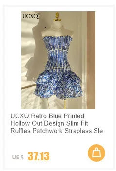 UCXQ Korean Style 3D Flower Sequin Lace Strapless Dress Elegant Multi-color Mesh Long Dresses Women 2025 New Spring Summer A7877
