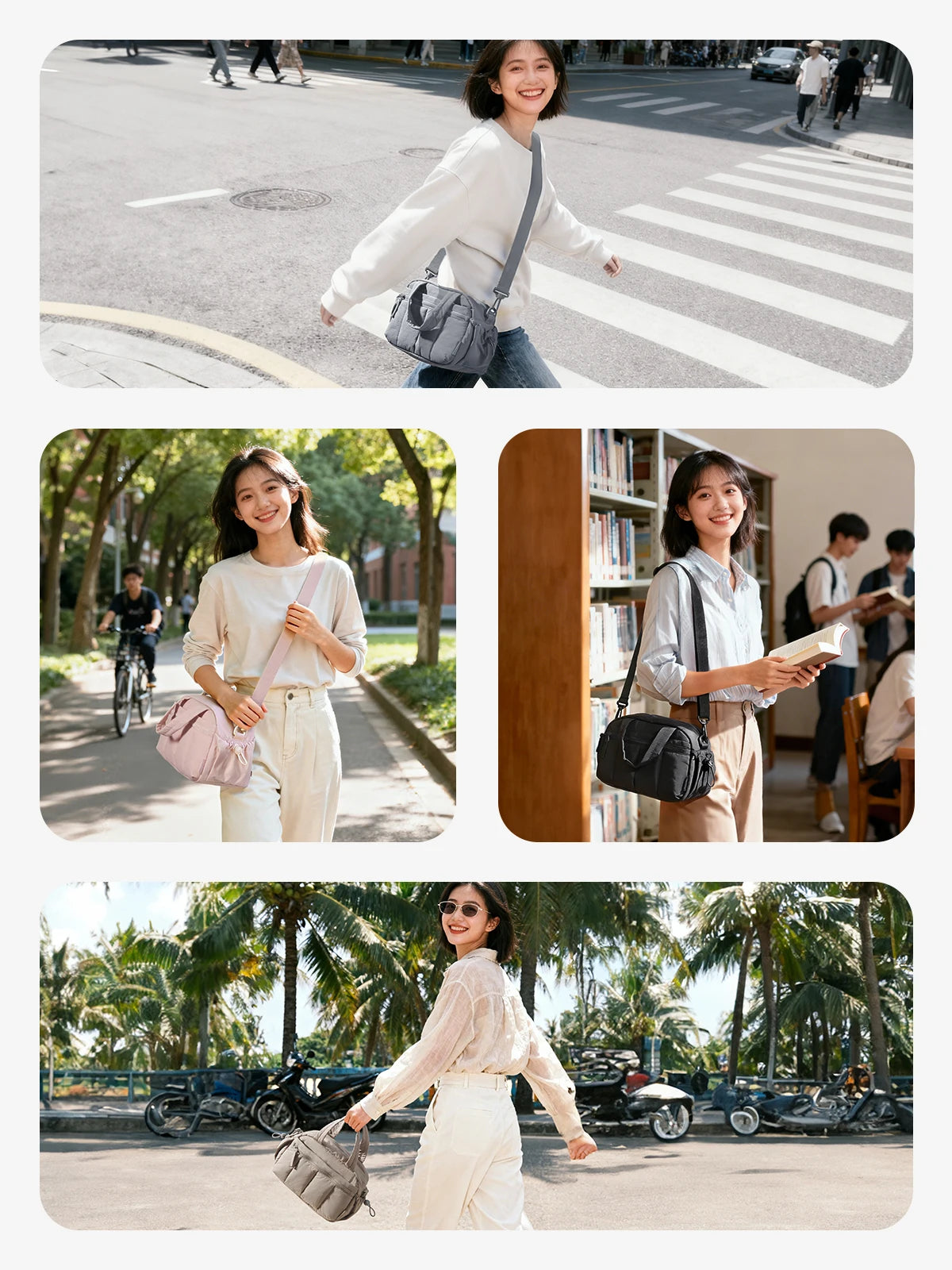 BAGSMART Women's Shoulder Bag Large Capacity Crossbody Bag Casual Student Commuting Daily Pouch Leisure Versatile Handbag