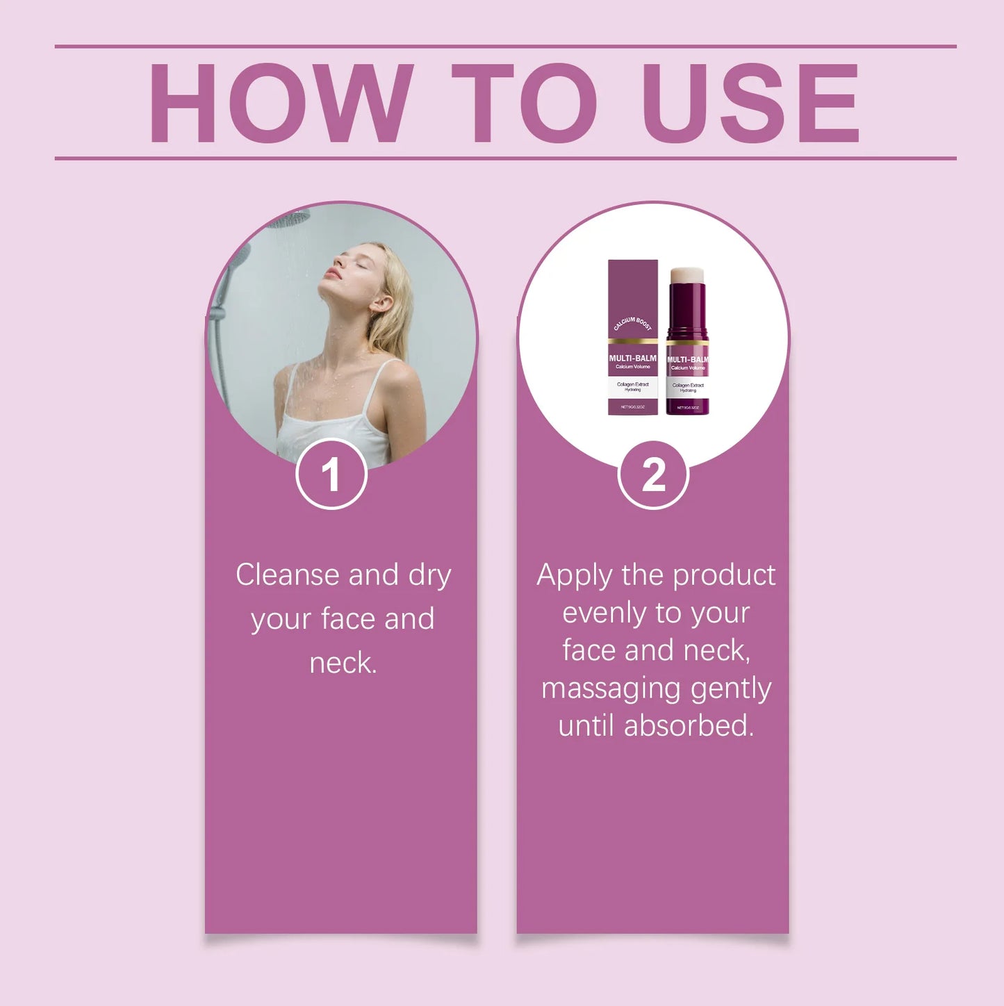 Multi Balm Calcium Volume Firming Skin Hydrating Nourishing Smoothing Collagen Moisturing Stick Suitable for Eyes Neck Face