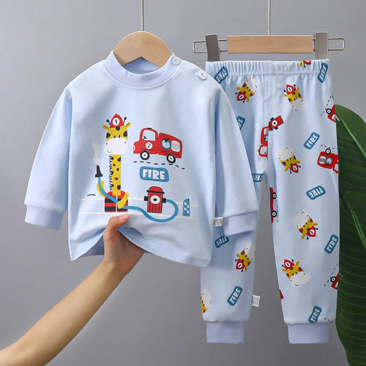 All Seasons Kids Clothes Children Sets Children's Clothing Boys Girls Cotton Clothing Pants Sleepwear