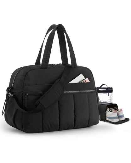 BAGSMART Women Duffle Bag for Travel with Wet Pocket Lightweight Water Resistant Carry on Weekender Gym Bag