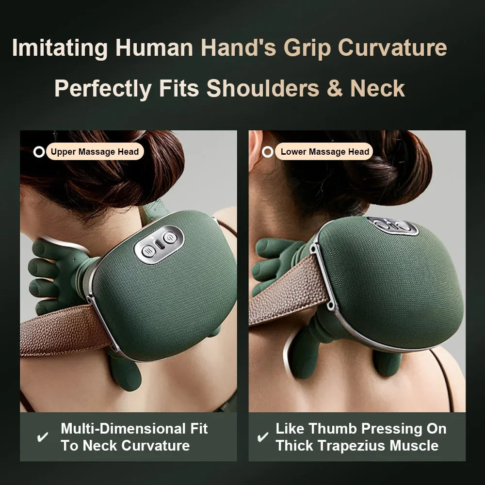 2026 Bionic Neck Shoulder Massager N7 Kneading Massager Shawl 3-Level Modes Neck Cervical Waist Leg Body Muscles Massage Pillow