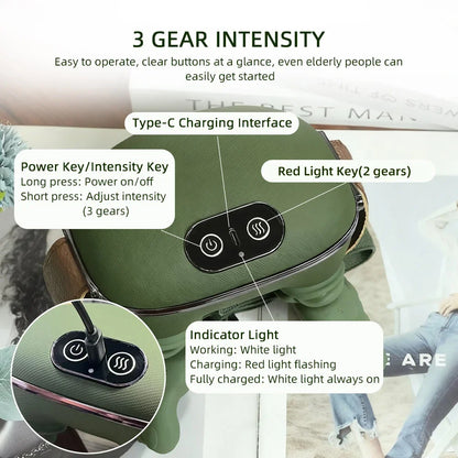 2026 Bionic Neck Shoulder Massager N7 Kneading Massager Shawl 3-Level Modes Neck Cervical Waist Leg Body Muscles Massage Pillow