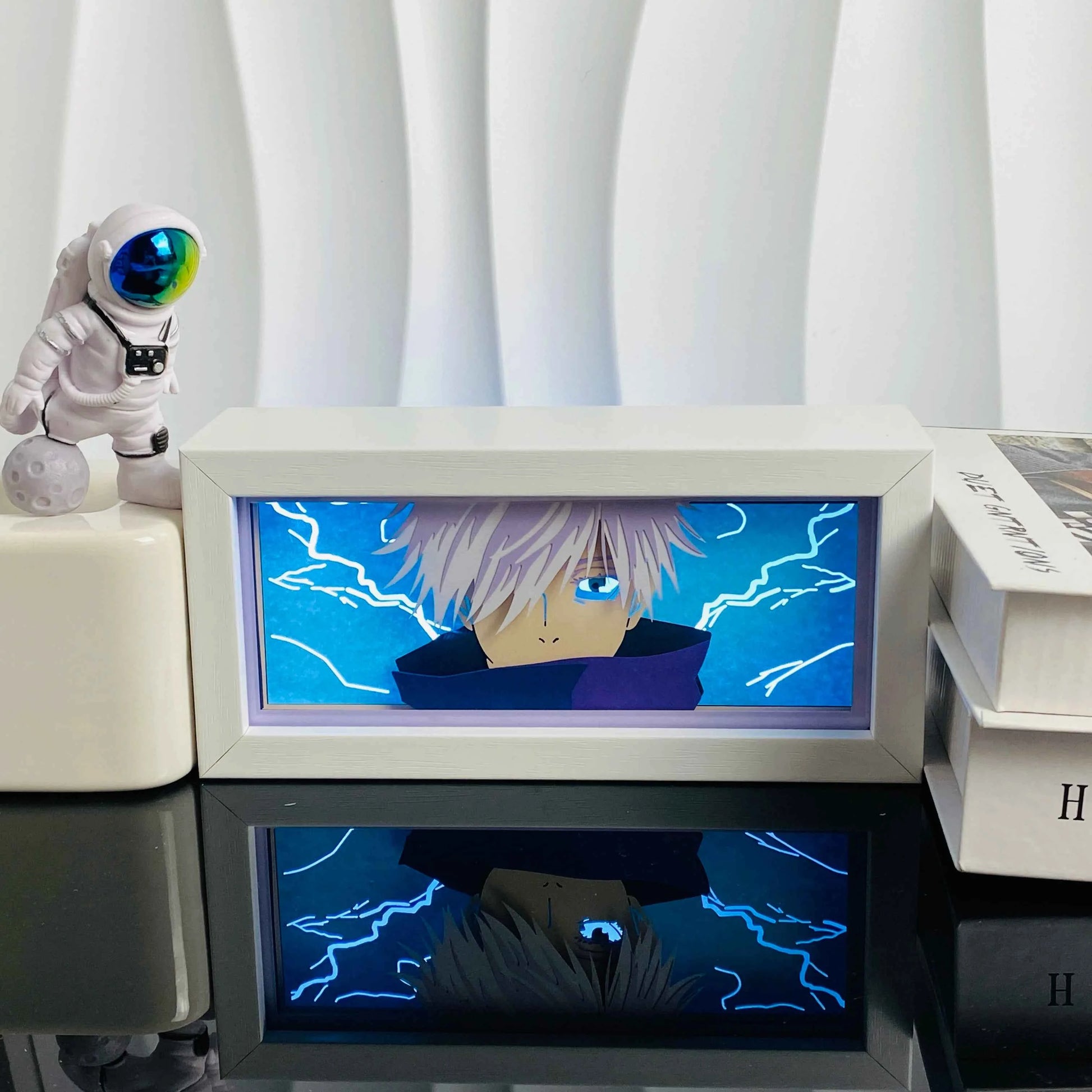 Anime Light Box Paper Cut Shadow Lightbox Wood Frame Nightlight for Child Bedroom Decor Led Night Light 3d Desk Lamp Gifts