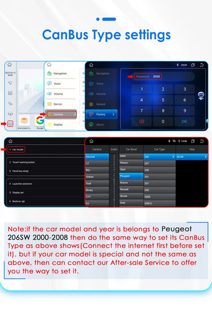 7862 Android Car Radio Player for Peugeot 206 206CC 206SW 2000 -2008 Car Stereo Multimedia Audio Wireless Carplay 7inch headunit