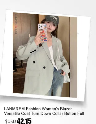 LANMREM Women Trench Coat Korean Style New Lapel Long Sleeve Loose Single Breasted Windbreaker Fashion Tide Spring 2025 2DE118