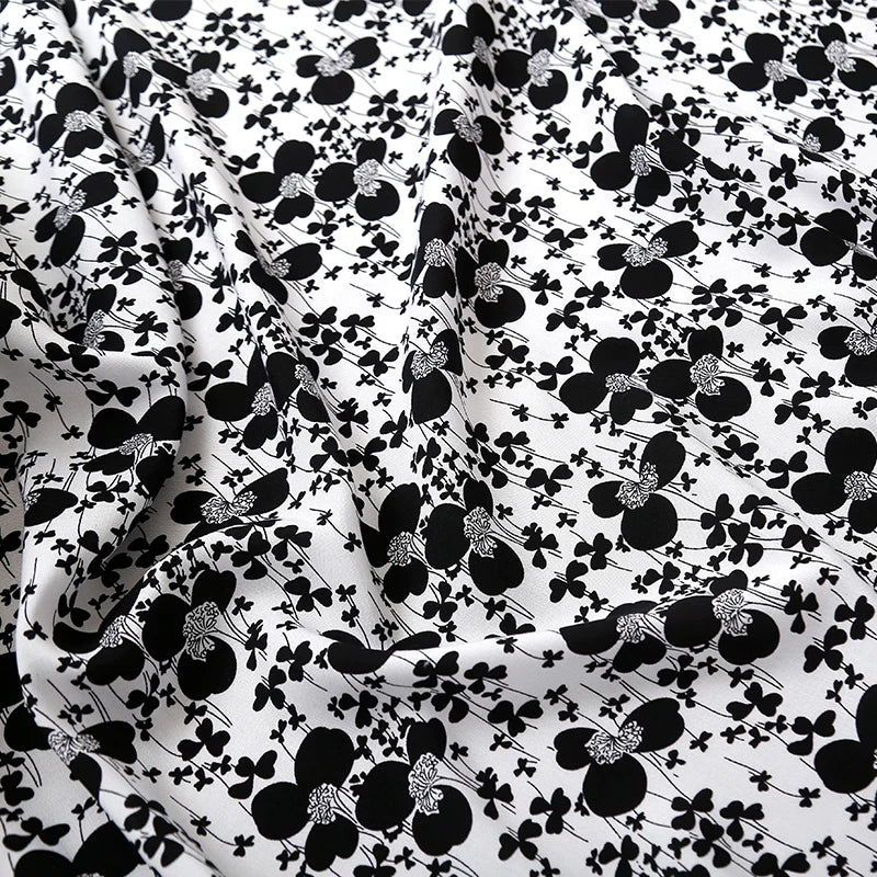 Soft Viscose Rayon Cotton Fabric Pattern Floral Printed Fabric For Sewing Spring Summer Dress Cloth Design Material By the Meter