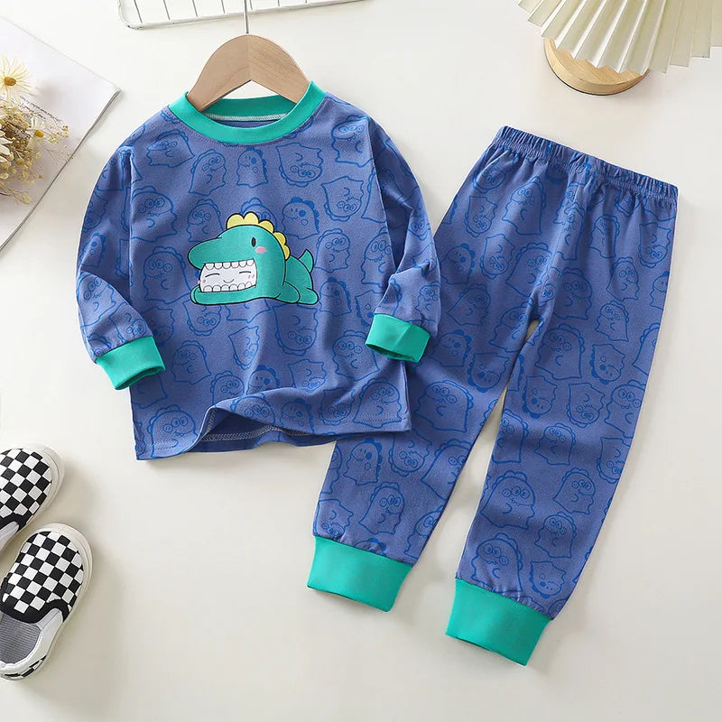 Spring Autumn Children's Clothing Sets Cartoon Sleepwear Clothes Kids Pajamas Set Baby Girls Cotton Pyjamas