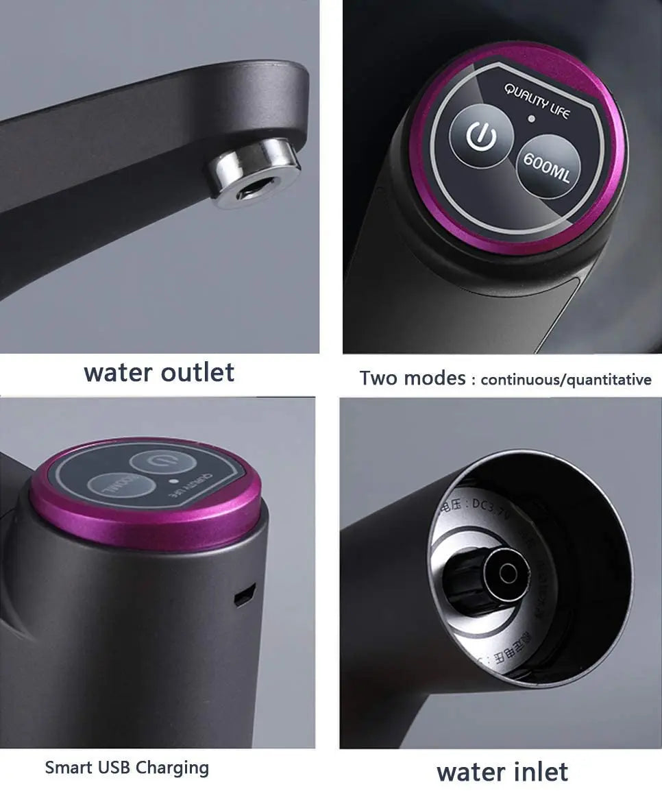 Portable 5-Gallon Water Dispenser with USB Charging Automatic Electric Pump for Home Office Outdoor Use