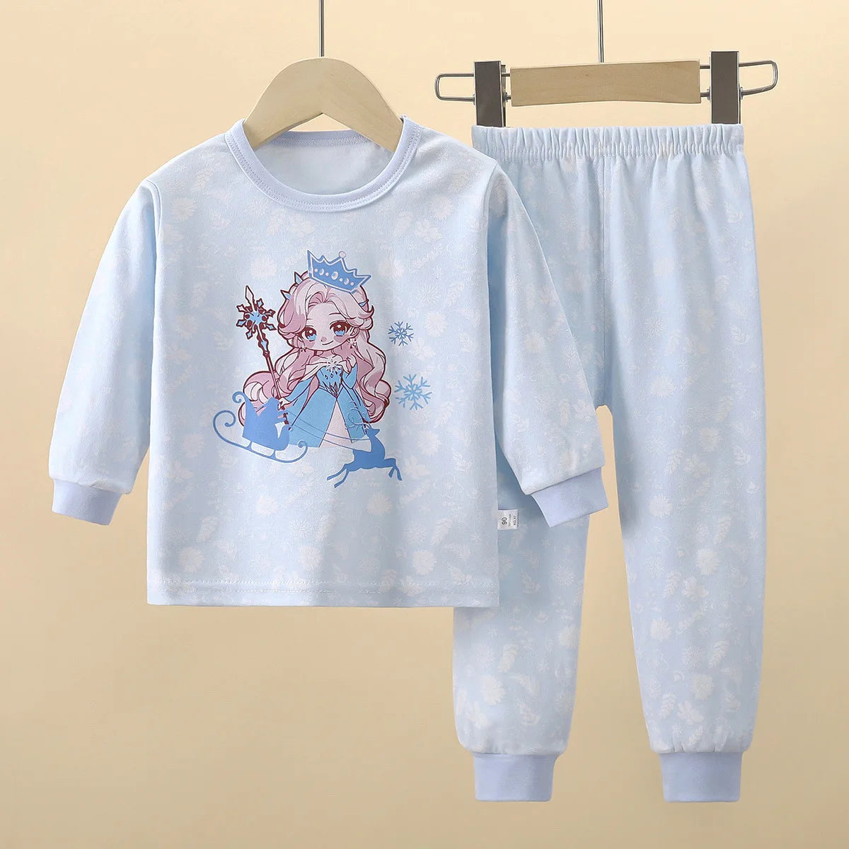 Kids Autumn Casual Pajamas Boys Girls Cute Cartoon Unicorn Long Sleeve T-Shirt + Pants Pyjamas Toddler Baby Warm Clothing Sets