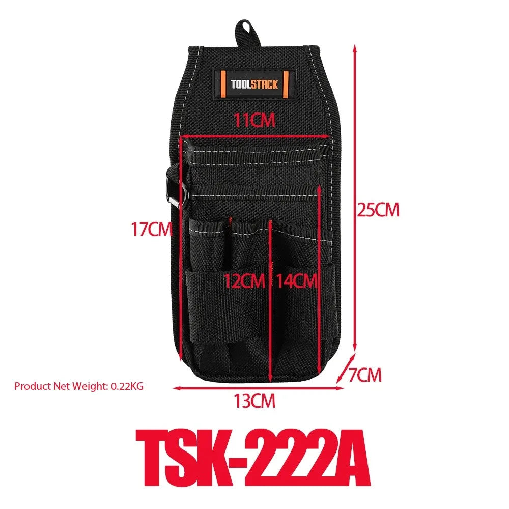 TOOLSTACK Multifunctional Nails Pouch High-Capacity Quick-hanging Waist Bag Nails & Screws Durable Waterproof Tool Storage Bag
