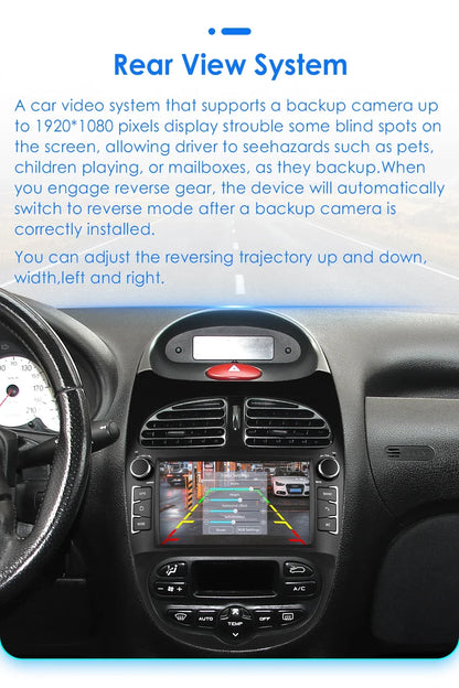 7862 Android Car Radio Player for Peugeot 206 206CC 206SW 2000 -2008 Car Stereo Multimedia Audio Wireless Carplay 7inch headunit
