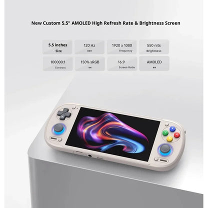 Retroid Pocket 6 RP6 Android Game Console 5.5Inch 1080P 120Hz AMOLED Screen 6000mAh Hall-Effect Trigger 8GEN2 Handheld Consoles