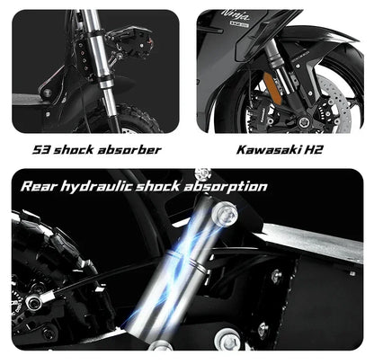 BOYUEDA S3 E-Scooter 6000W Dual Motor 60V 38AH Lithium Battery Off-road Scooters Electric 11Inch City Folding Electric Scooter