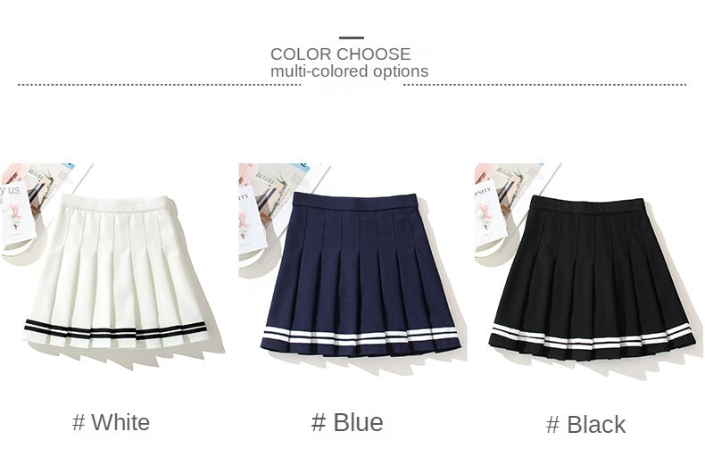 High-Waisted Skirt Elastic Pink Fairy Grunge Black Mini Pleated Skirt Woman Fashion 2022 Summer Clothes School Girl Uniform